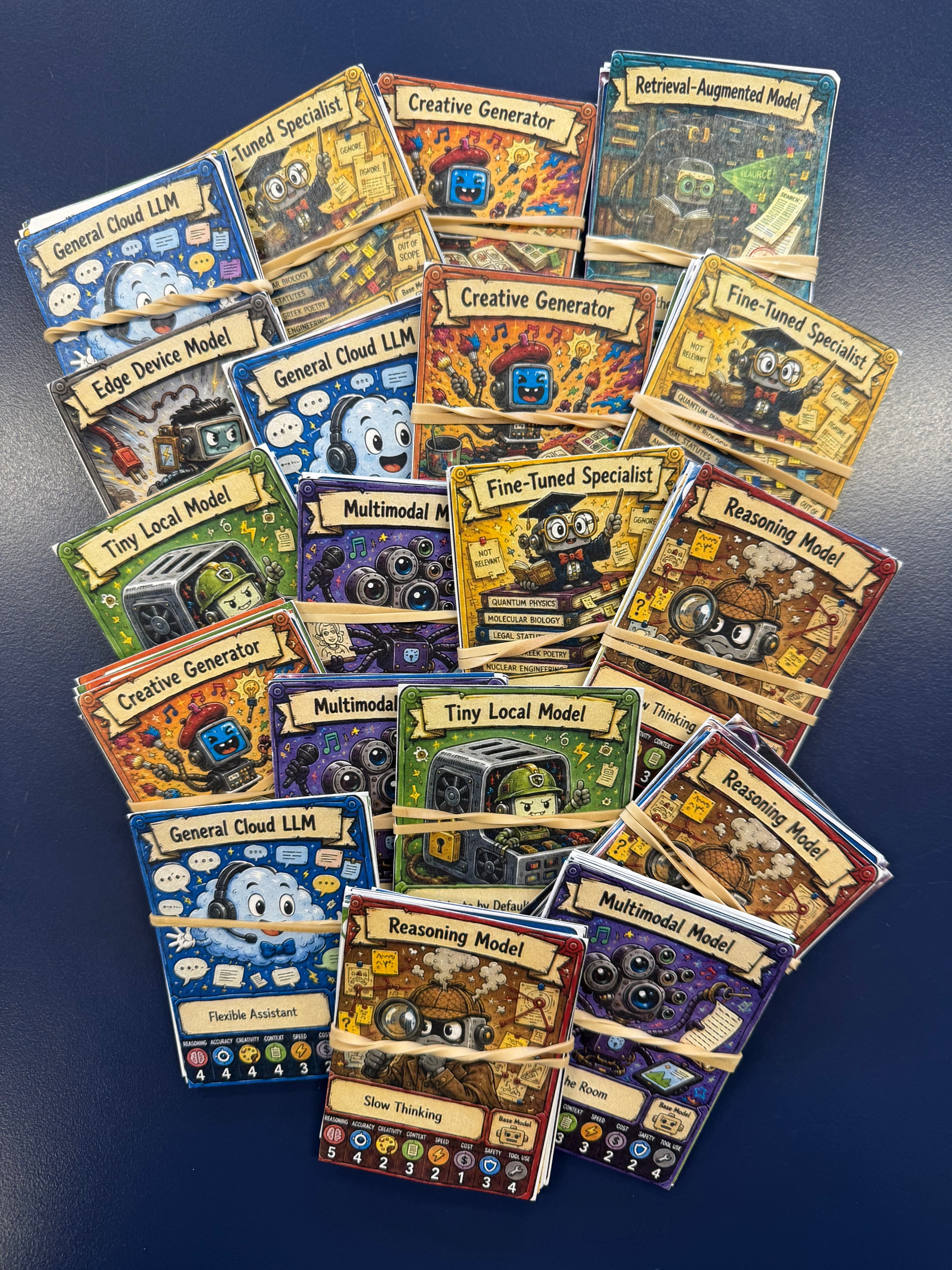 All Benchmark Arena card packs spread out.